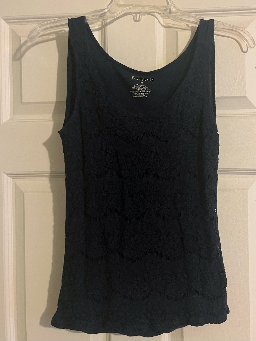 Van Heusen Navy Lace Tank Top